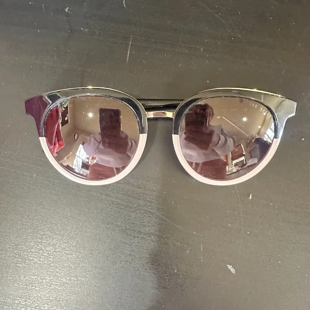 TED BAKER Two Tone Black & Pink Cat Eye Sunglasses